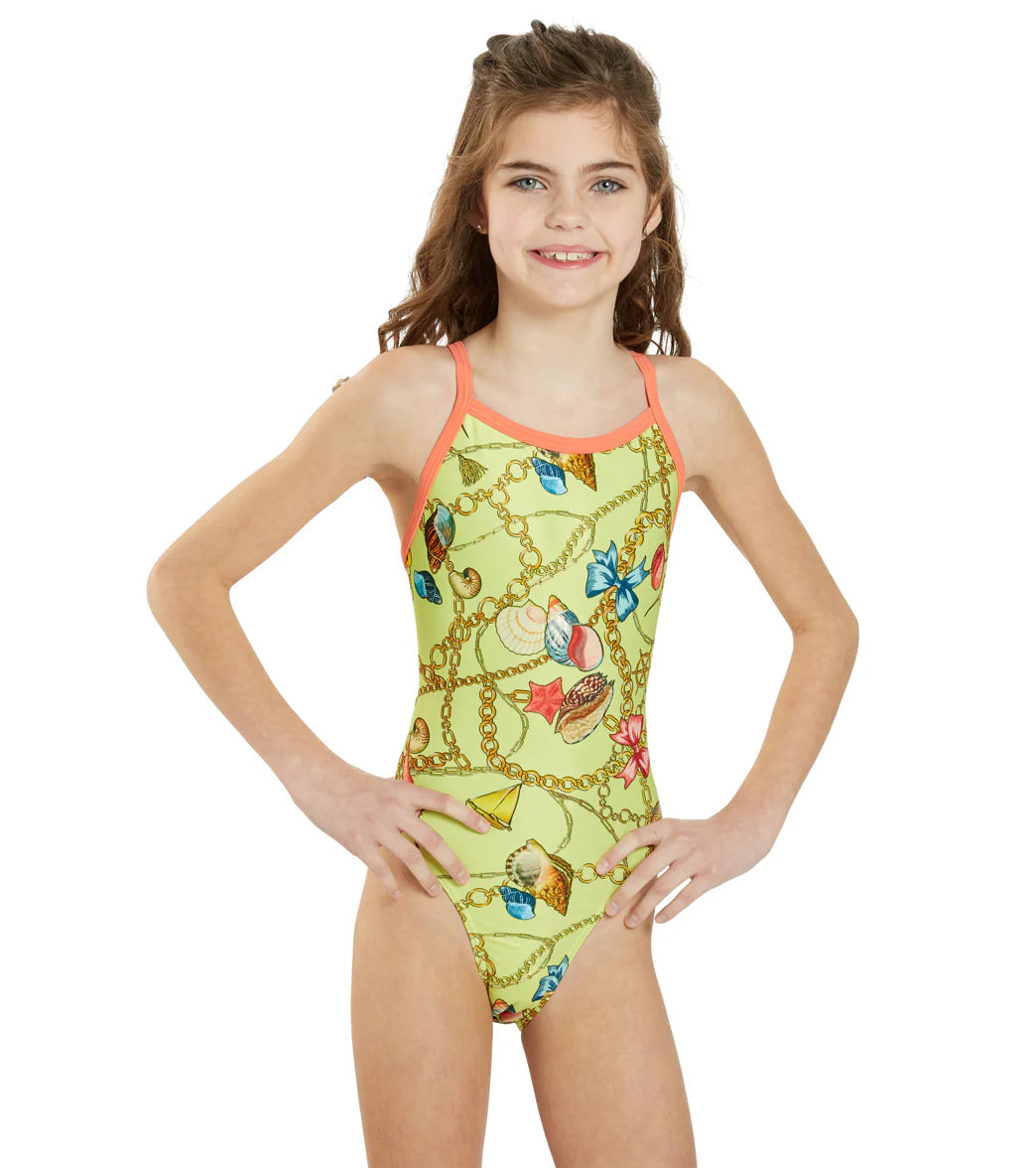 Sporti x Emma Weyant Monaco Treasures Thin Strap One Piece Swimsuit Youth (22-28)