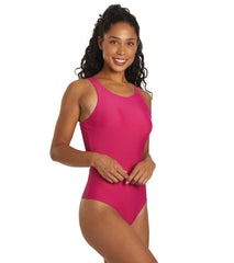 Sporti Active High Neck Tie Back One Piece Swimsuit