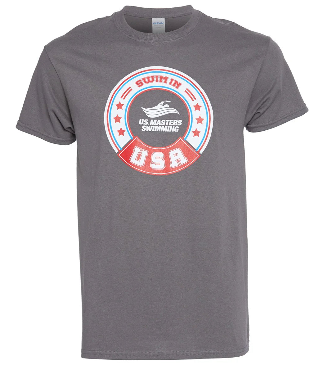USMS Men's Swim In USA Crew Neck Tee