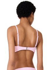 Kate Spade Women's Tide Stripe Smocked Bikini Top