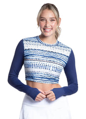 Jantzen x BloqUV Women's Water Dunes Cropped Swim Rash Guard