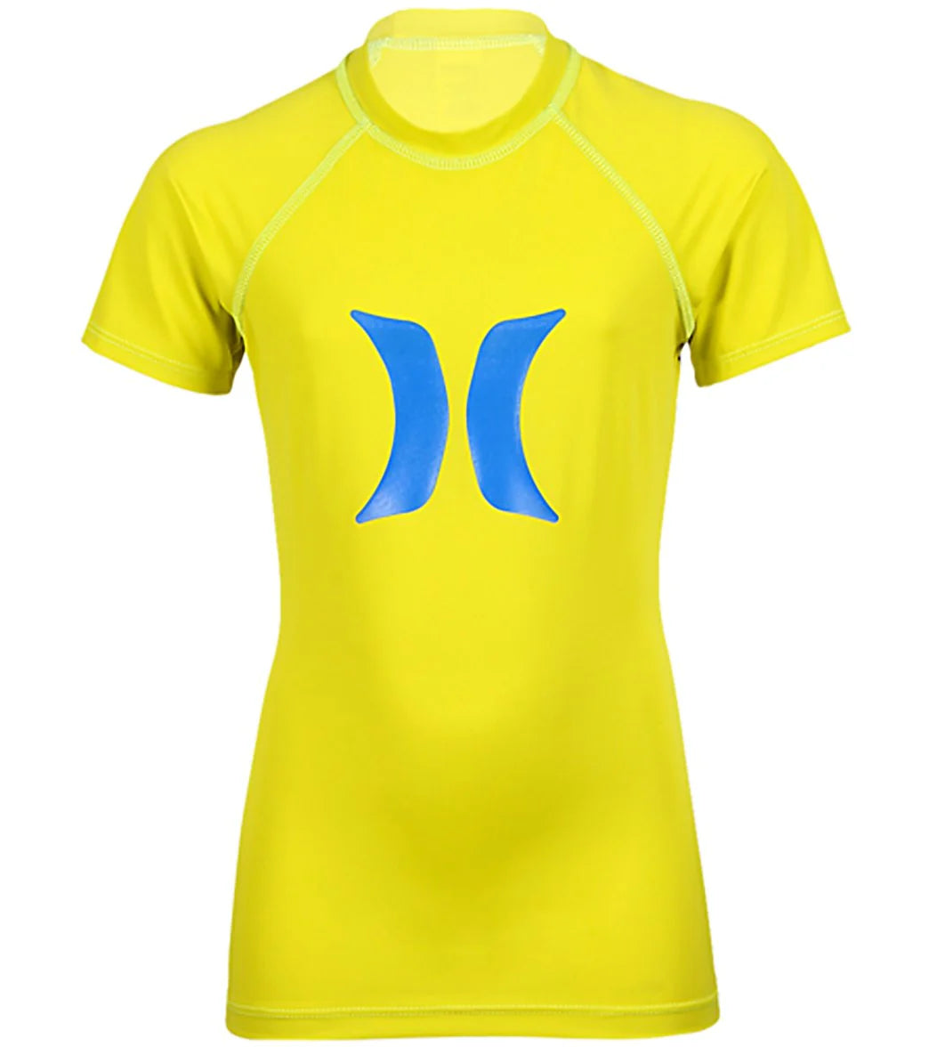 Hurley Youth Girls' Horizon S/S Rash Guard (7-14)