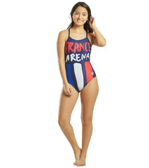 Arena Women's Country Flags Light Drop Back One Piece Swimsuit