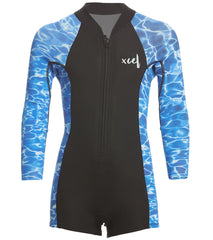 Xcel Girls' Ocean Ramsey Axis 2MM Long Sleeve Front Zip Springsuit