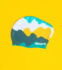Sporti x She Is This Limited Edition Mountain Long Hair Bun Silicone Swim Cap