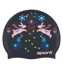 Sporti Folklore Forest Silicone Swim Cap