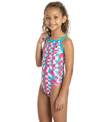 Sporti x Gretchen Walsh Liquified Checks Thin Strap One Piece Swimsuit Youth (22-28)