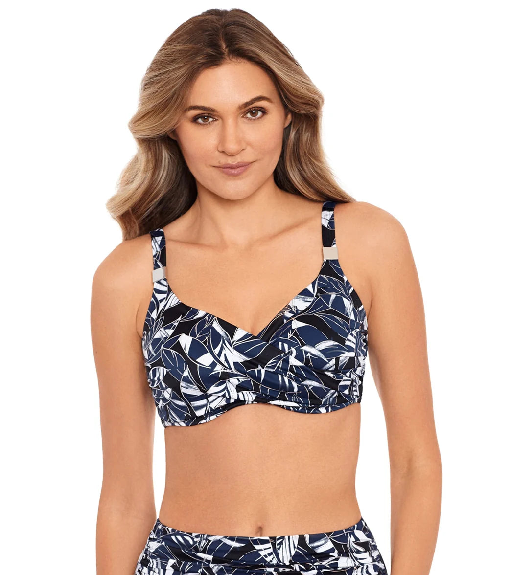 Miraclesuit Women's Shimmer Shadows Bikini Top (D/DD Cup)