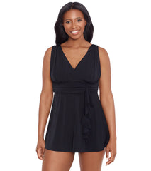 Longitude Women's Night Gala Ruffle Goddess Swim Dress