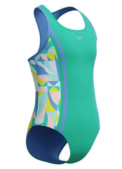 Speedo Girls' Printed Spliced Racerback One Piece Swimsuit (Little Kid, Big Kid)