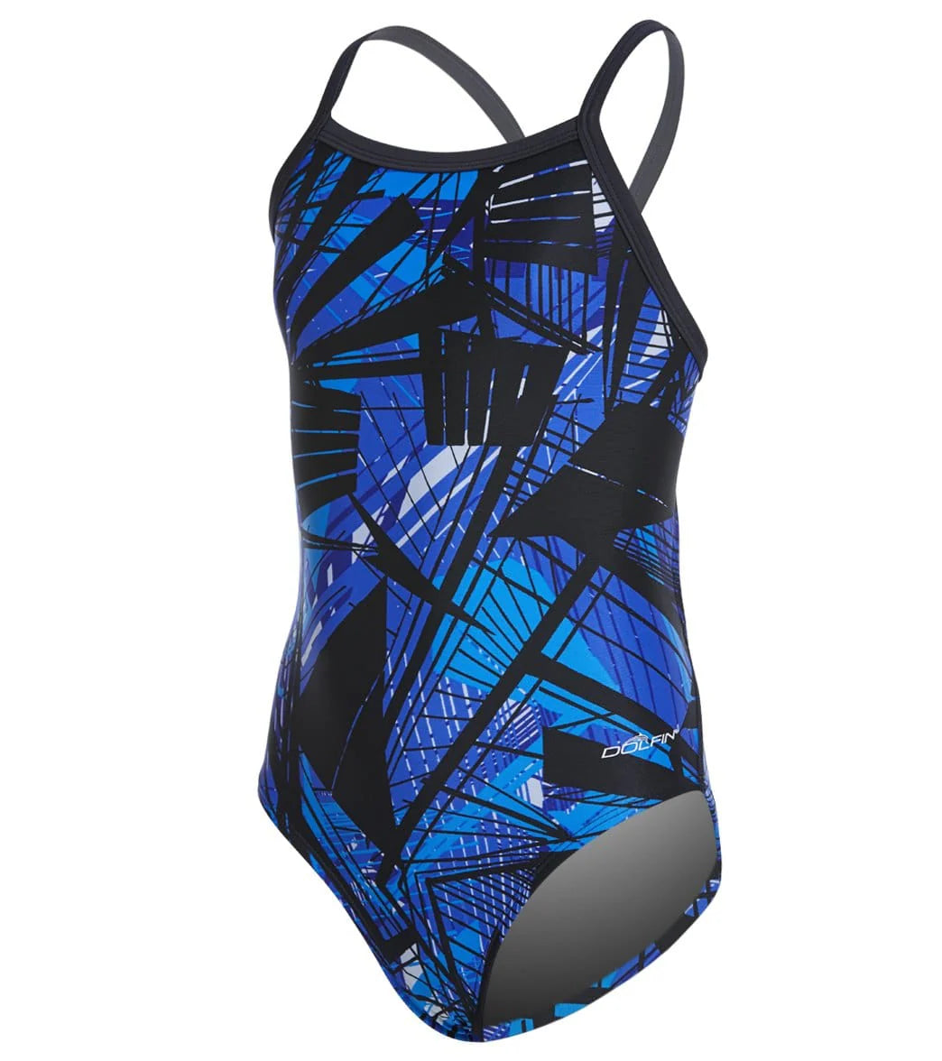 Dolfin XtraSleek Eco Girls' Torrent V-2 Back One Piece Swimsuit