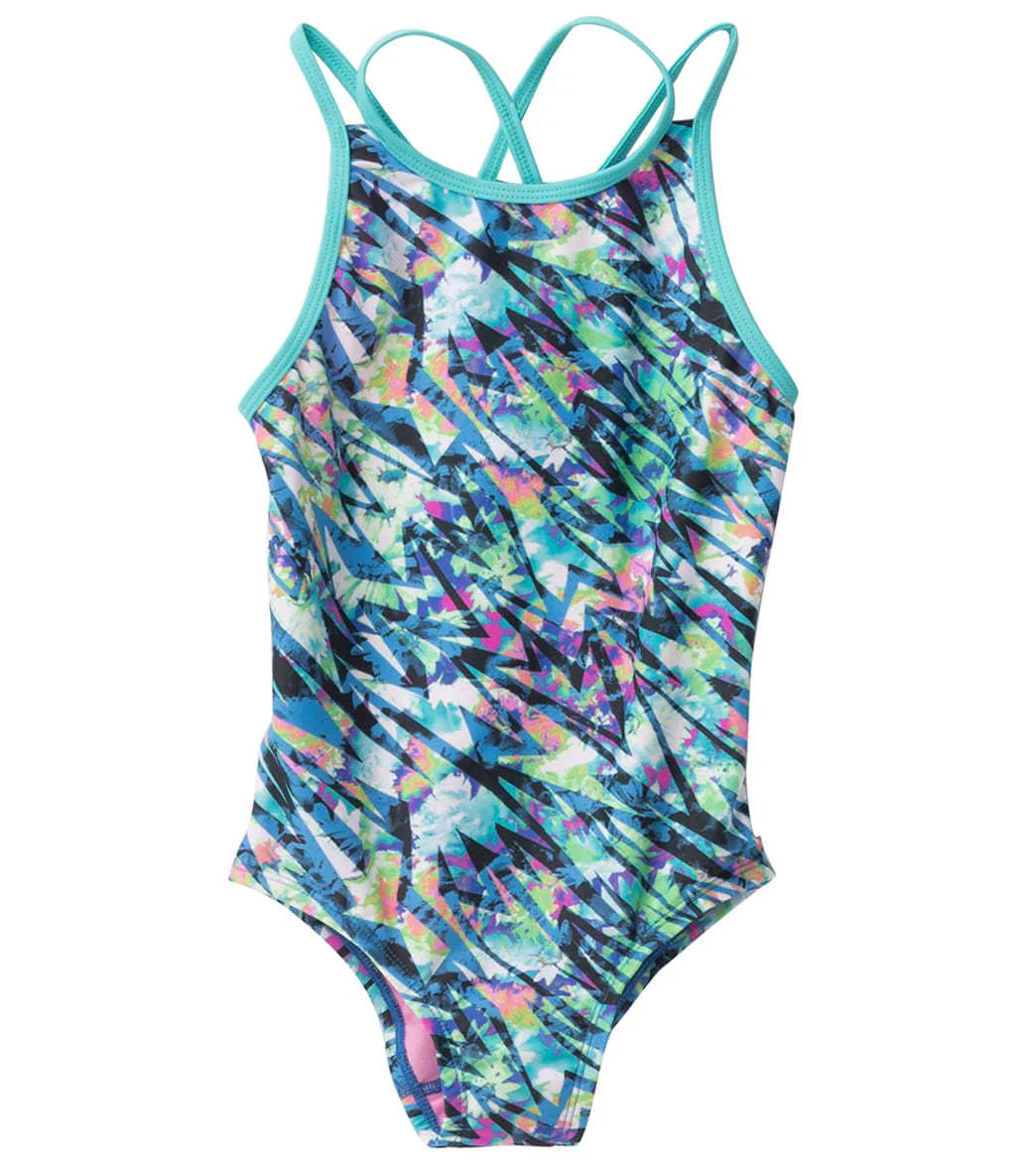 TYR Girls' Bolt Oliviafit One Piece Swimsuit (Toddler, Little Kid, Big Kid)