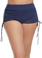 Beach House Plus Size Solid Blake Adjustable Side Tie Swim Short