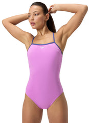 Speedo Women's Solid Closed Back Hydrobra One Piece Swimsuit