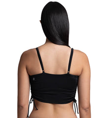 JOLYN Women's Maggie Solid Side Cinch Bikini Top