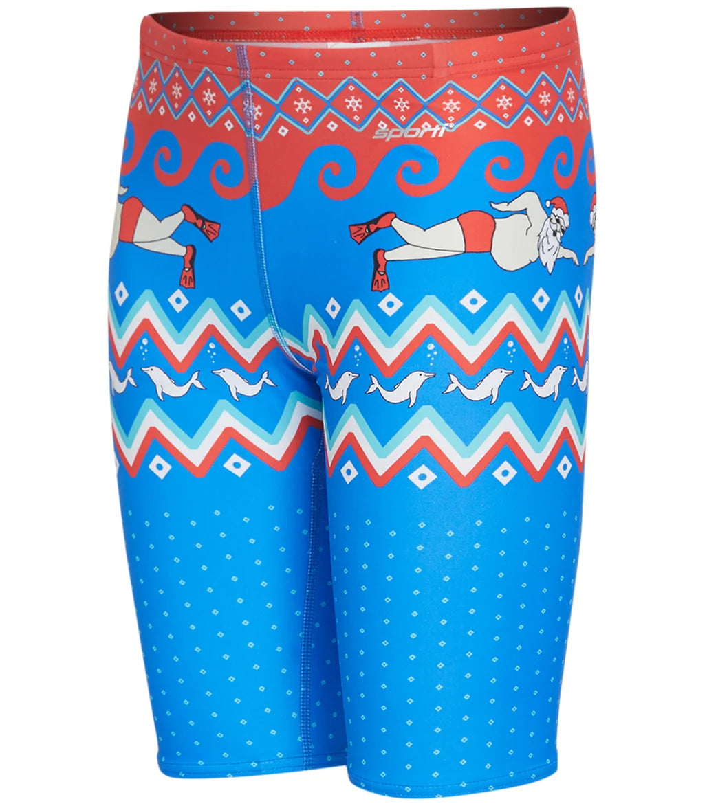 Sporti Limited Edition Ugly Sweater Swimming Santa Jammer Swimsuit (22-28)