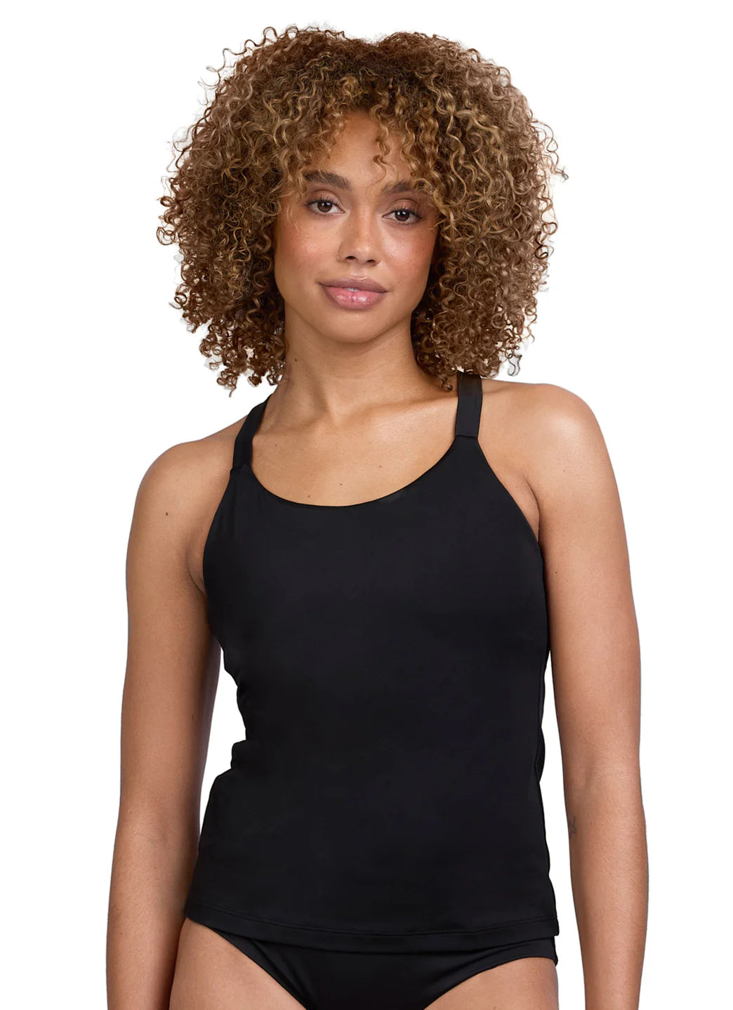 JOLYN Women's Paula Solid Tankini Top