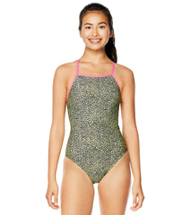Speedo Vibe Women's  Printed X Back One Piece Swimsuit