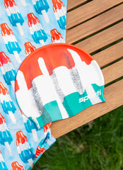 Sporti x Alex & Gretchen Walsh Retro Pop Silicone Swim Cap