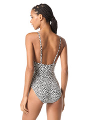 Michael Kors Women's Spot Underwire One Piece Swimsuit