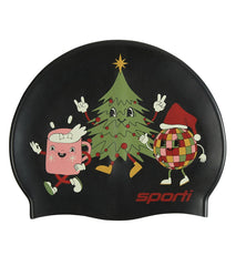 Sporti Merry & Bright Silicone Swim Cap Jr.