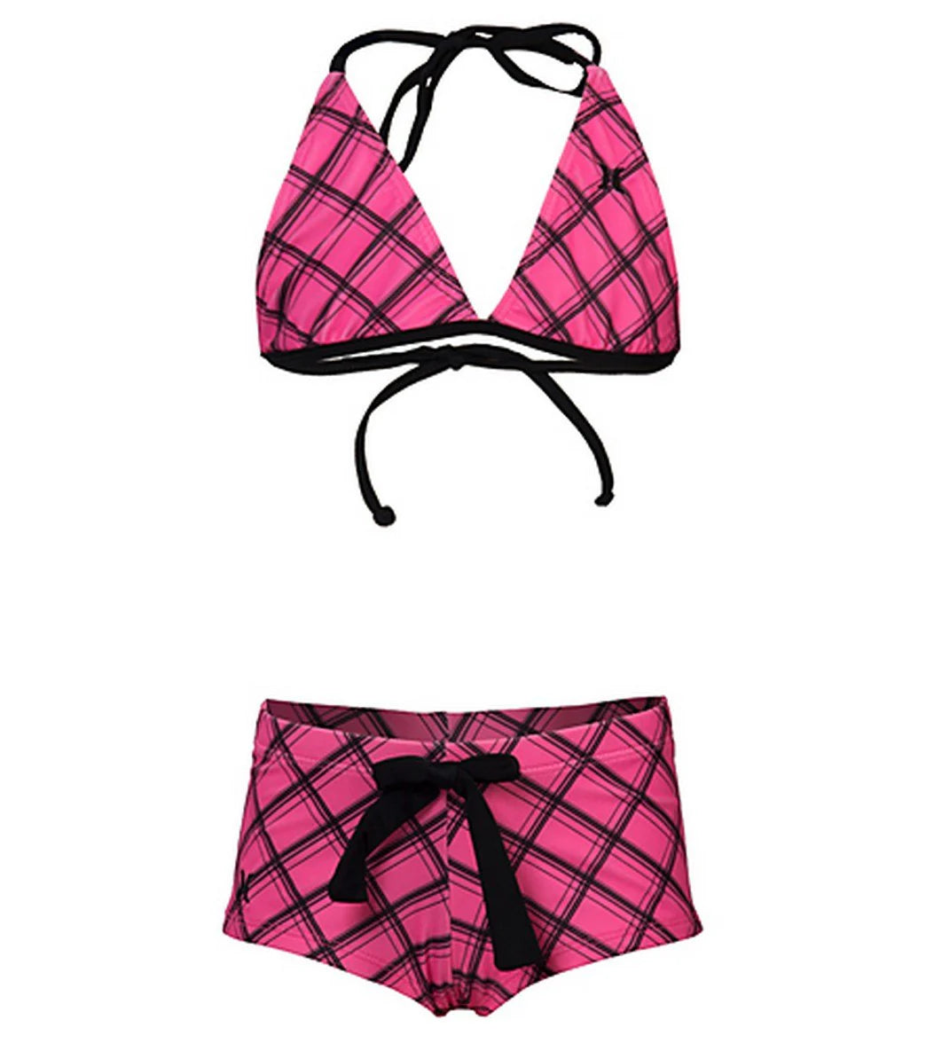 Hurley Youth Girls' Puerto Rico Banded Halter & Boyshort Set
