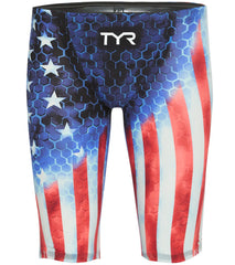 TYR Men's Avictor Supernova USA  Jammer Tech Suit Swimsuit