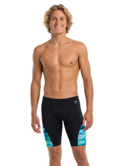 Speedo Men's Printed Splice Jammer Swimsuit