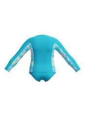Speedo Girls' Long Sleeve Two Piece Rash Guard Set (Toddler, Little Kid)