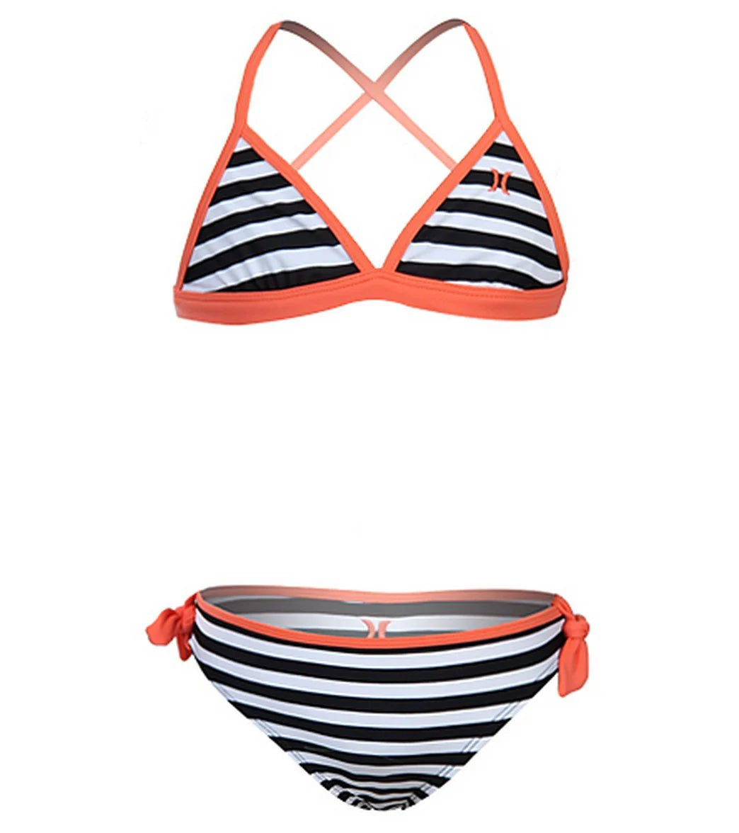 Hurley Youth Girls' Line Drive Banded Triangle & Retro Bottom Set