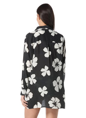 Vince Camuto Women's Spaced Floral Cover Up Shirt