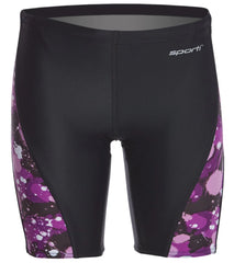 Sporti Paint Splatter Piped Splice Jammer Swimsuit Youth (22-28)