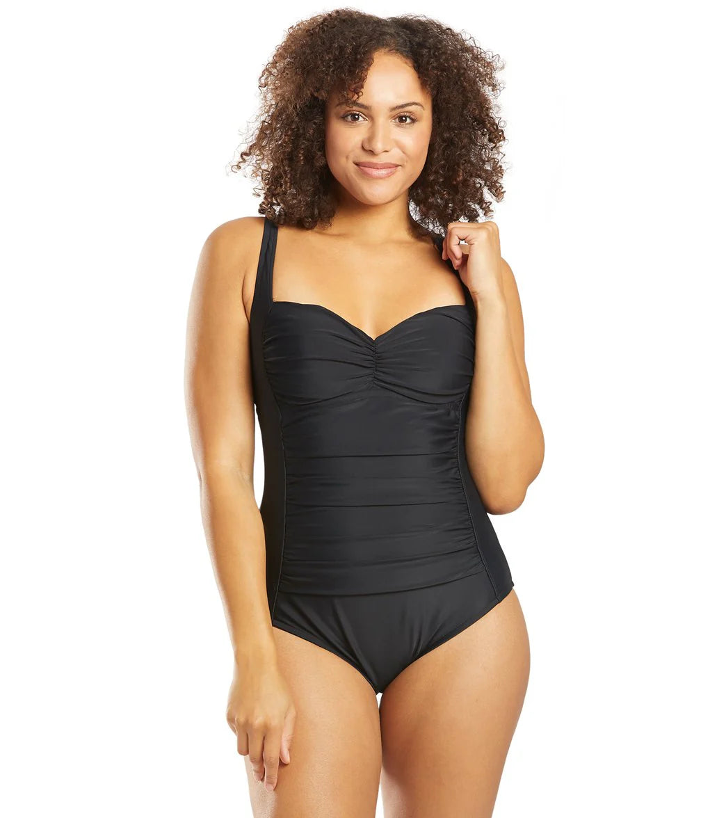 Maxine Solids Tricot Sweetheart One Piece Swimsuit