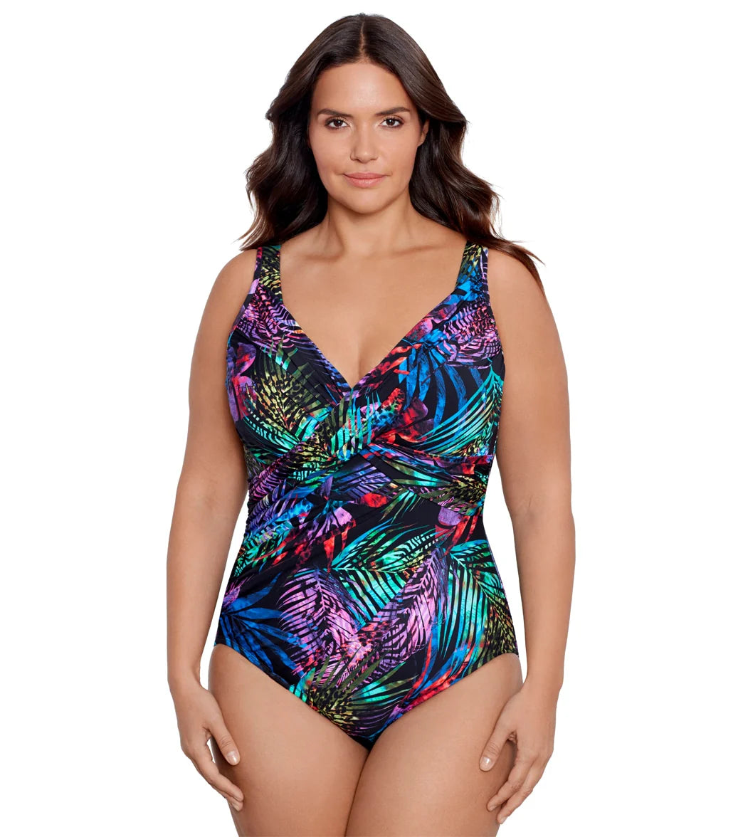 Miraclesuit Women's Plus Size Tropicat Revele One Piece Swimsuit
