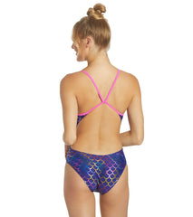 Sporti Mermaid Fancy Foil Micro Back One Piece Swimsuit (26-40)