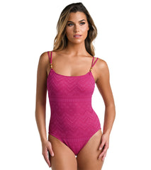 La Blanca Women's Saltwater Sands Lingerie Tank One Piece Swimsuit