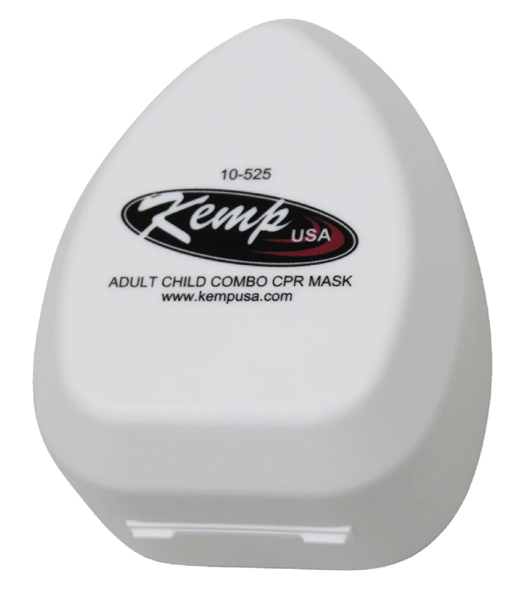 KEMP USA CPR Mask Adult & Child Combo with Gloves & Wipe in Hard Case with 1-Color Custom Logo