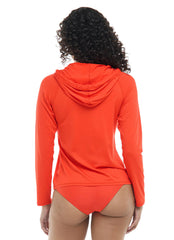 Body Glove Women's Smoothies Barbara Longsleeve UPF 50 Hooded Rash Guard