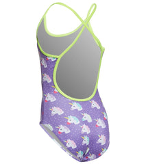 Turbo Girls' Unicorn One Piece Swimsuit