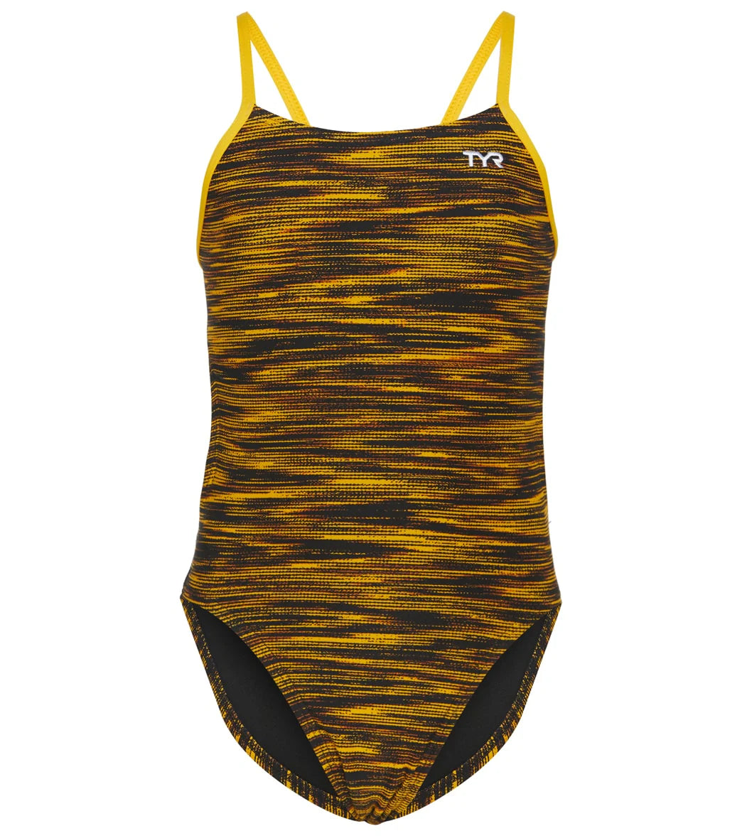 TYR Girls' Fizzy Cutoutfit One Piece Swimsuit