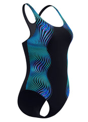 Speedo Women's Engineered Print Medalist One Piece Swimsuit