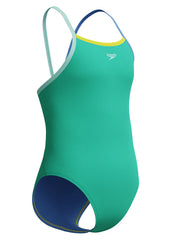 Speedo Girls' Solid Propel Back One Piece Swimsuit (Big Kid)