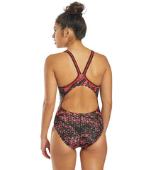 Dolfin XtraSleek Eco Women's Gravity Team Print DBX Back One Piece Swimsuit