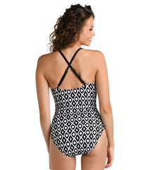 La Blanca Women's Desert Dunes Plunge One Piece Swimsuit