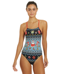 Sporti Granny Sweater Holiday Groovy Micro Back One Piece Swimsuit