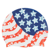 Sporti x Alex & Gretchen Walsh Stars-N-Stripes Silicone Swim Cap