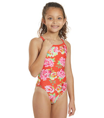 Sporti Chinoiserie Floral Thin Strap One Piece Swimsuit Youth (22-28)