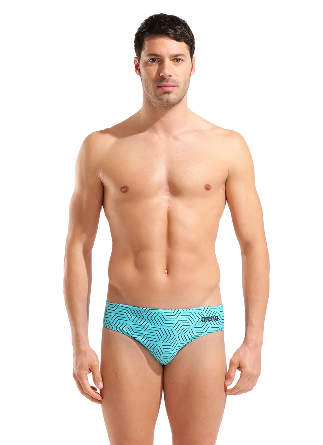 Arena Men's Seaglass Allover Brief Swimsuit