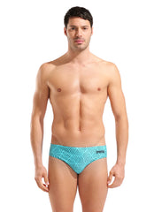 Arena Men's Seaglass Allover Brief Swimsuit