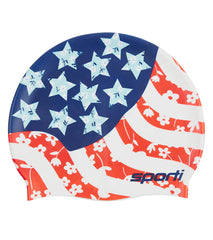 Sporti x Alex & Gretchen Walsh Stars-N-Stripes Silicone Swim Cap